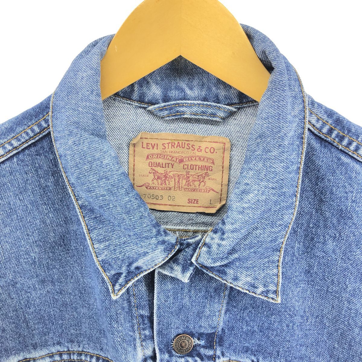 90'S Levi's 70503-02 Euro Model Denim Jacket, G-Jean, Men's