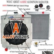4 Row Radiator Shroudfan Kits For Ford Fairline Country Squire V8 1954-1956