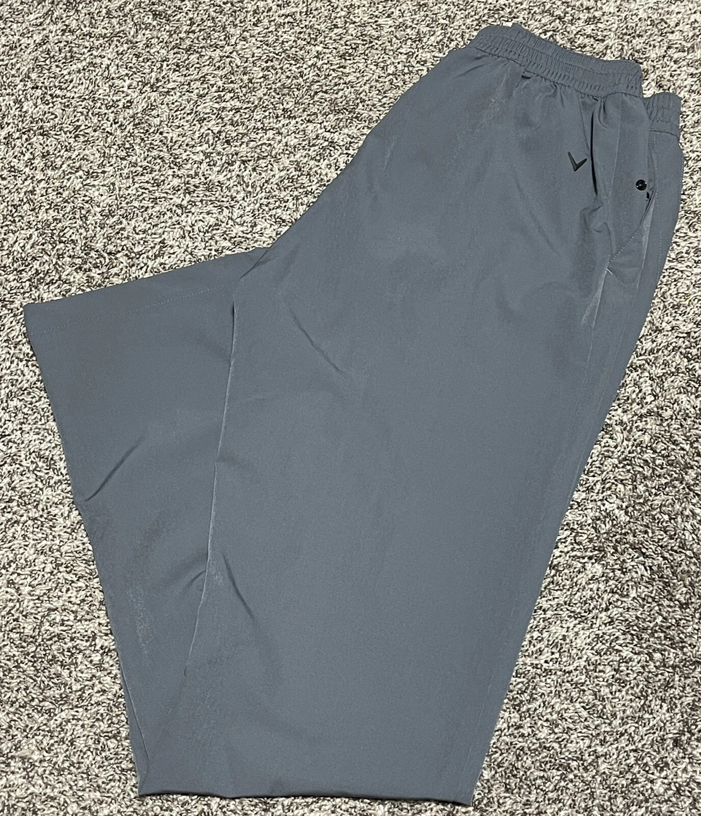 Callaway Golf Pants Men's Small Gray Lightweight Elastic Waist Zip Pant Legs