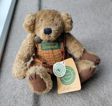 Boyds Bears Bearwear 8" Rex Archive Investment Collection Jointed Plush Overalls