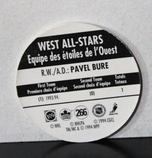 1994-95 World POG Federation Canada Games Pavel Bure #266 - Image 2 of 2