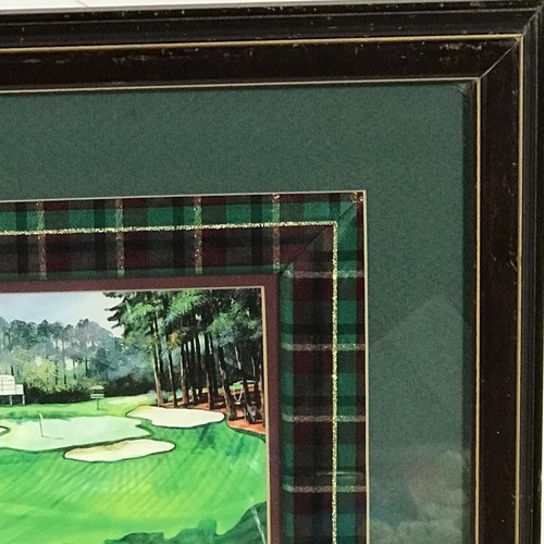 Arte de golf Jason Denaro mini impresión 16 Augusta (brote rojo) par 3 enmarcado 12,5 x 14,5 - Imagen 5 de 11