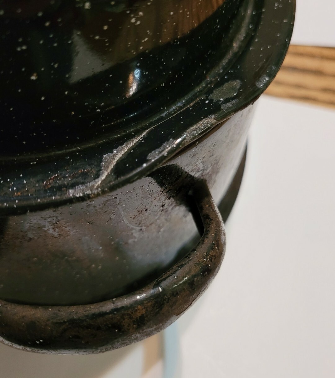 VINTAGE SAVORY ROASTING PAN 17” LARGE DBL WALLED BLACK ENAMEL WITH