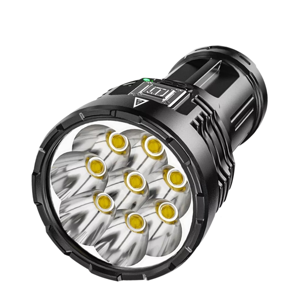 Super Bright 12000000LM Torch 8 LED Flashlight USB Rechargeable ...