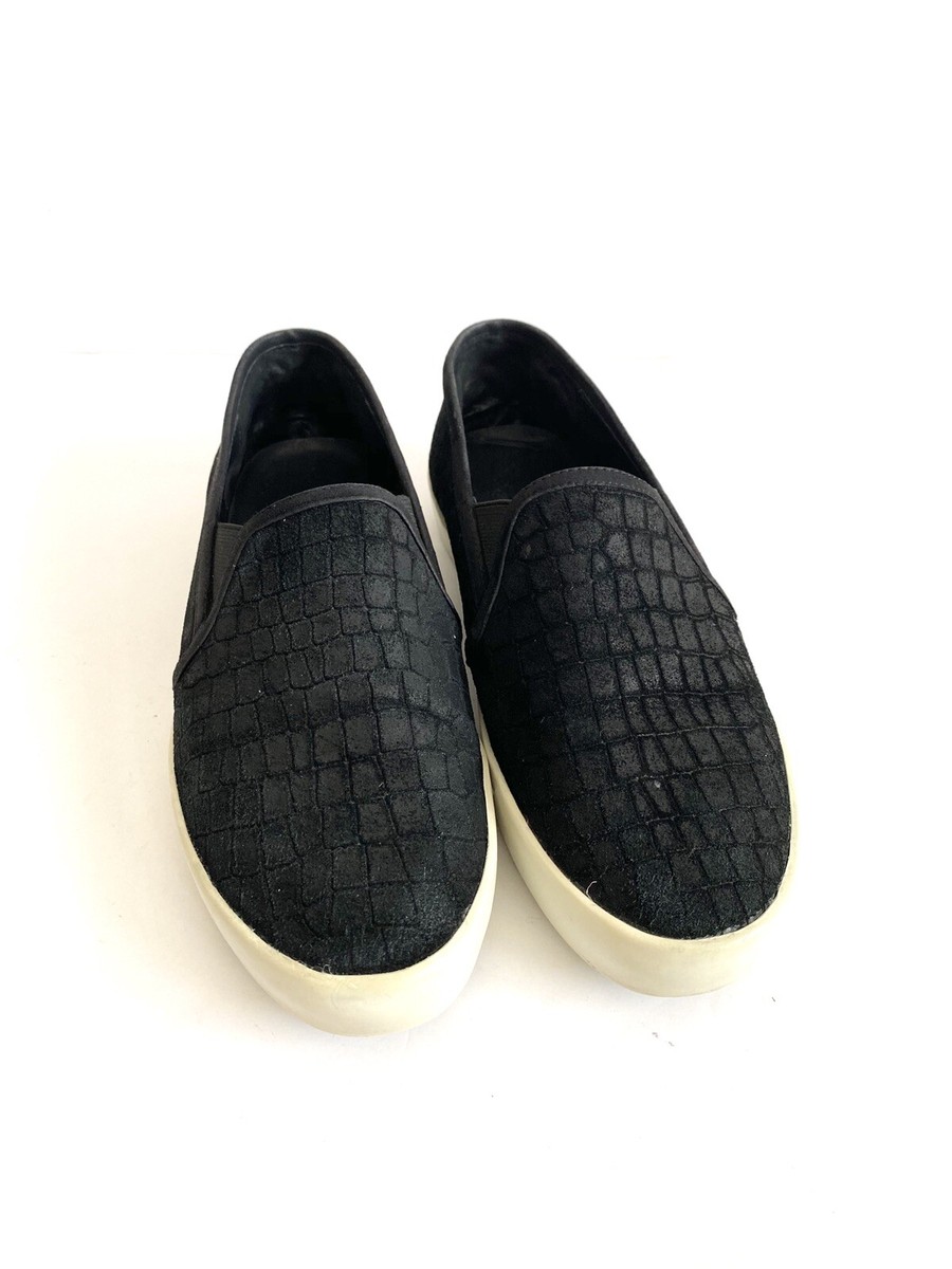 Joie Kidmore Snake Skin Embossed Leather Loafers Womens Size EU 38  Black EUC