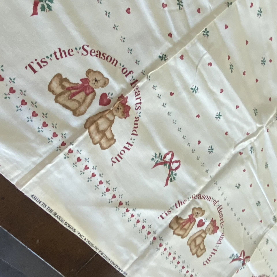 Daisy Kingdom Tis The Season Border 34114 Pasado y Presente 1995 Osos Beige 2 Yardas Foto 2 de 4