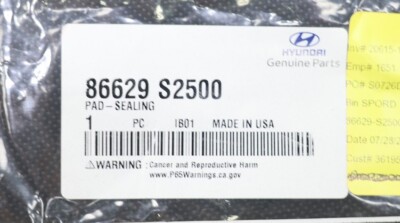NEW OEM Rear Bumper Sealing Pad Left 86629S2500 for Hyundai Santa