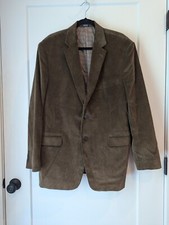 Saddlebred Brown Corduroy 2 Button Sport Coat Blazer Mens 46R