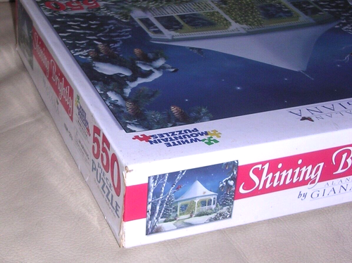 NEW 2004 HTF Shining Brightly Winter Snow Gazebo Cardinal Tree 550 Piece Puzzle - Picture 7 of 8