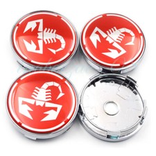 4x 60mm Skorpion Abarth Logo Nabendeckel Radkappe Für Fiat Abarth 500 595 500x