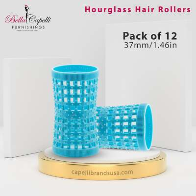 #ad Hourglass All Hair Types Unisex Rollers Blue HGR 37mm 1.46in – Pack of 12 $26.99