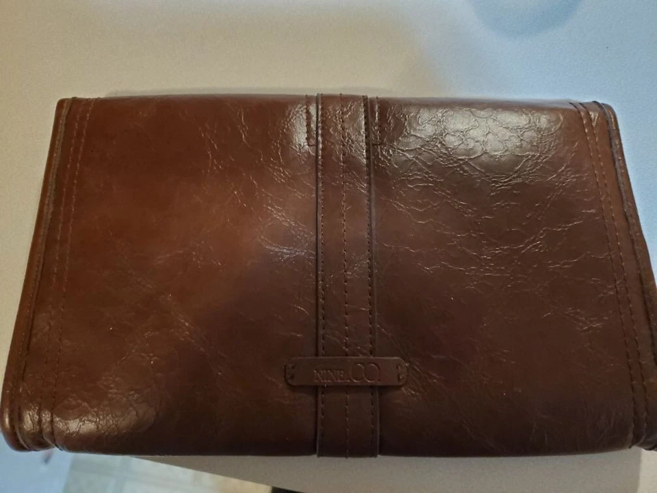 Nine & Co Chocolate Brown Faux Leather Clutch - Image 2 of 4