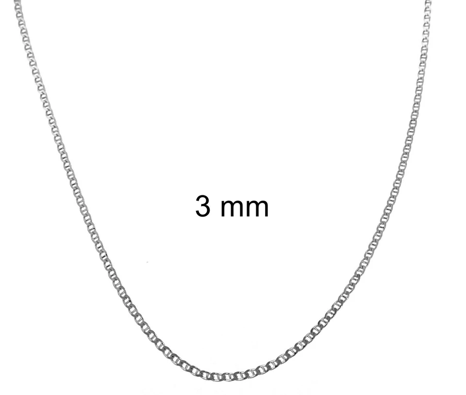 Collana Grumetta Traversino placcata argento girocollo catenina catena collanina - Immagine 2 di 4