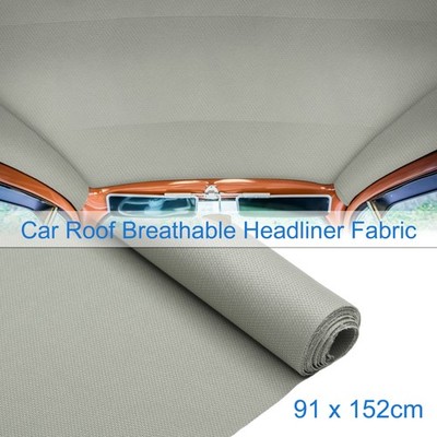 Atmungsaktives Mesh-Dachhimmelgewebe 36''x60'' für Autodachreparatur Hellgrau