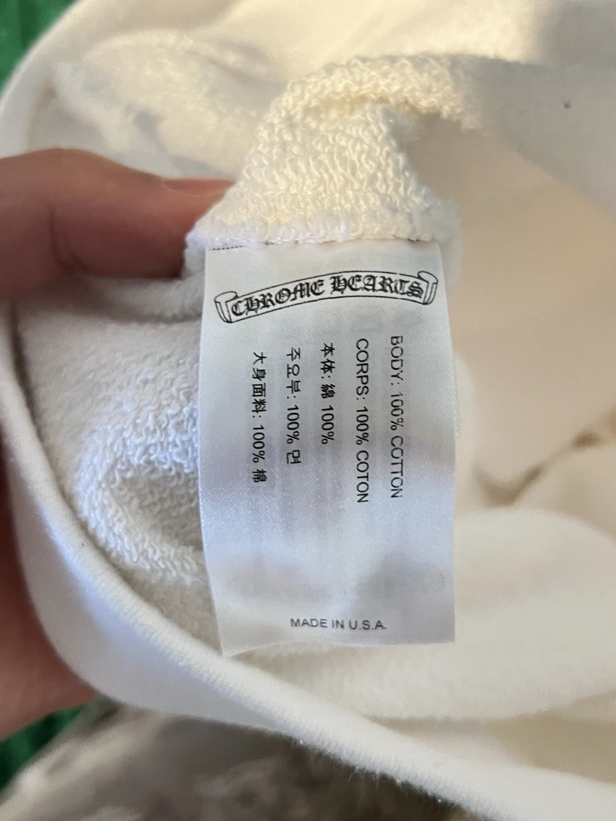 CHROME HEARTS Felpa con cappuccio bandiera americana cuori cromati Taglia XL (si adatta intorno alla media)