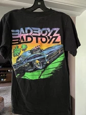 Vtg 1980's BADBOYZ BAD TOYZ Double Sided T-Shirt Single Stitch Corvette Sz M