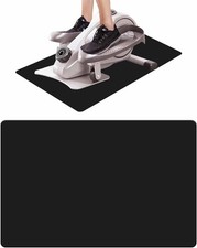 Non-Slip Elliptical Machine Mat - Durable Workout for Under Desk Black