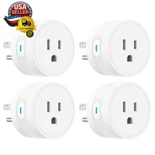 Smart Plug 2025 Upgrade to 15A, Bluetooth & Wi-Fi Outlet Plug Dual Connection, V