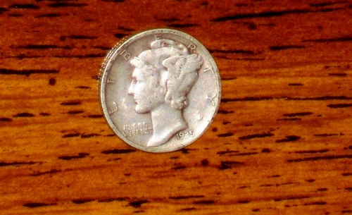 1935 SILVER MERCURY DIME - GRADES "FINE"