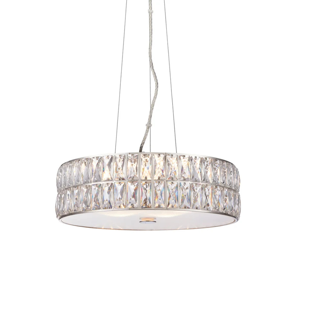 Ceiling Light Silver Verina LED Polished Chrome Round Endon 76513