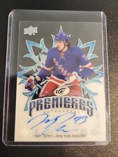 2024-25 UD Ice Hockey Matt Rempe #IPA-RE Ice Premieres Auto Blue 661/801 Rookie