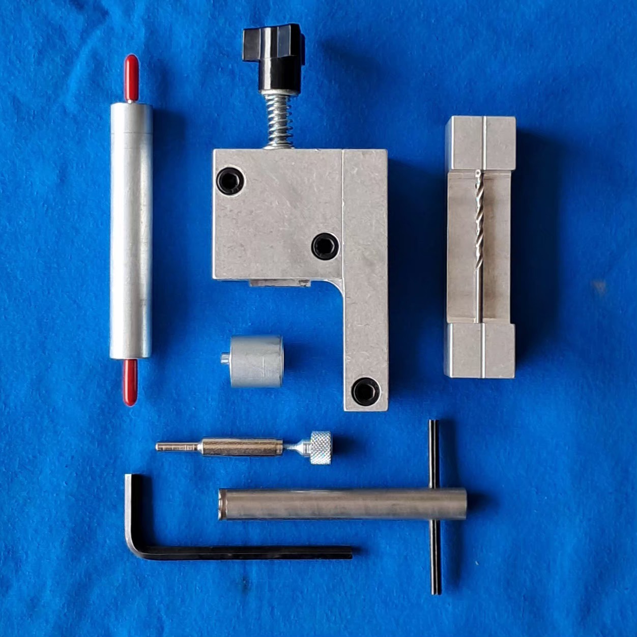 Pinewood derby Wheel Shaver, hub tool, axel puller, wheel mandrel, and drill jig