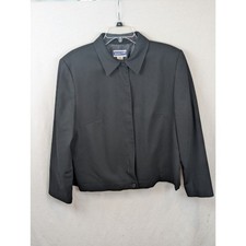Pendleton Plus Wool Full Zip Jacket Made in USA Black Women's Size 16W