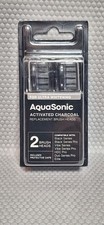 O1 Aquasonic Activated Charcoal Replacement 2 Brush Heads Ultra Whitening New