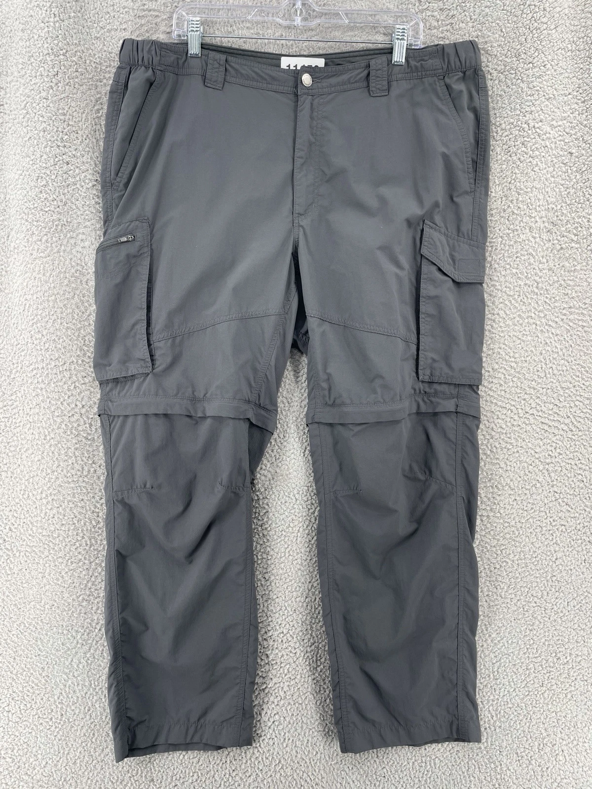 Columbia Convertible Cargo Pants Hiking Men’s Size 42X30 Nylon Gray 11450
