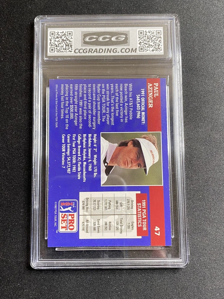 Paul Azinger 1992 Leaf Pro Set 47 RC - Image 2 of 2