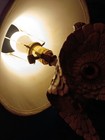 Original Hand Carved Vintage Owl Fam Electric Plug Lamp — photo 7