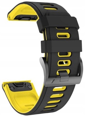Ersatzarmband 22mm für Fenix 7 Solar, Schwarz-gelb