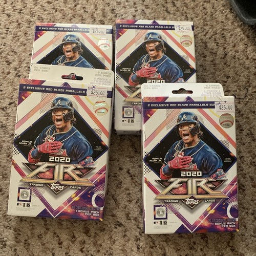 4 💥 2020 💥 Cajas colgantes de béisbol Topps Fire nuevas selladas de fábrica paralelas rojas - Imagen 1 de 2