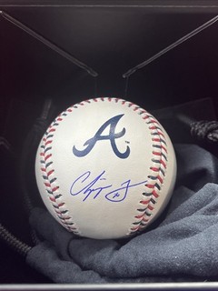 Chipper Jones Signed Atlanta Braves Logo Baseball Fanatics Autographed MLB
