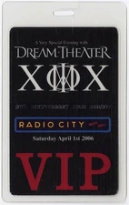 Dream Theater 2006 Concert Tour Laminated Backstage Pass Radio City