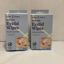 F&T Eyelid Wipes ( Lid Scrub ) 30 Cloths ( 2 boxes ) 60pcs total adult and child