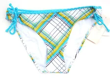 Hula Honey NEW Blue Womens Juniors Size XL 10 12 Swimsuit Bikini Bottom $33 2519