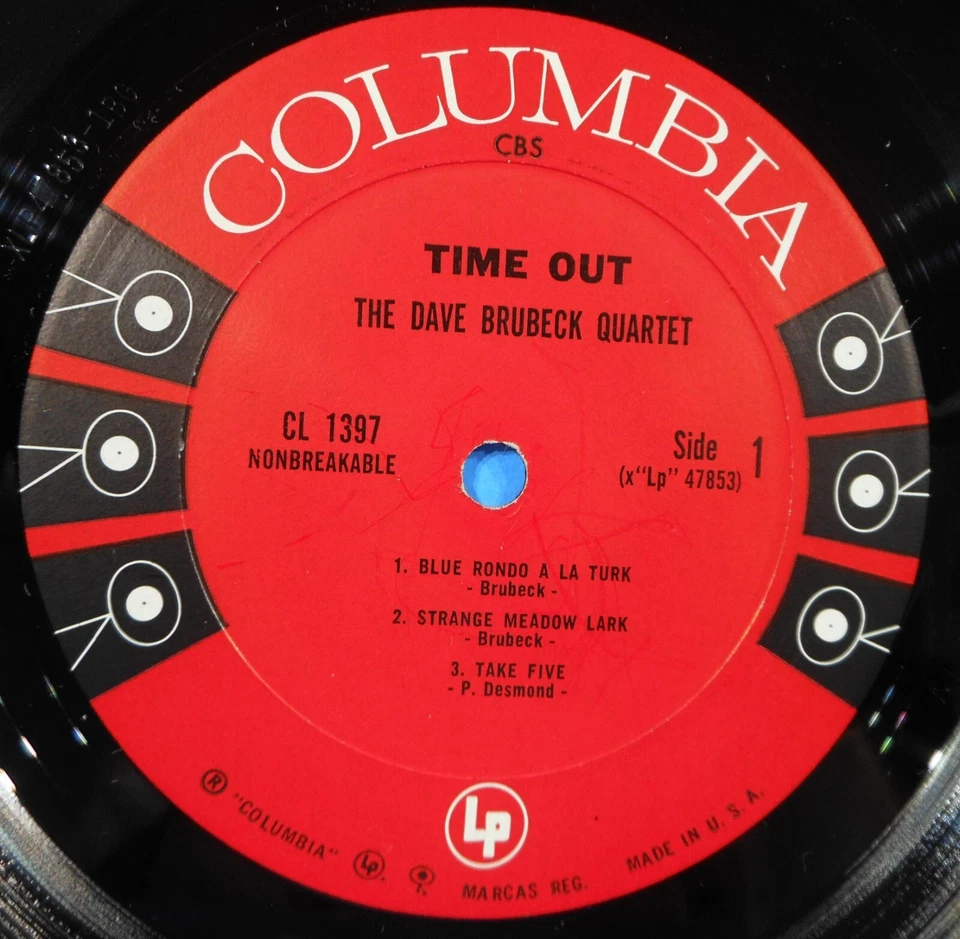 DAVE BRUBECK QUARTET TIME OUT LP 1959 MONO RE '61 GREAT CONDITION! VG+/VG!!A Foto 4 de 4