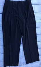 Alfred Dunner Women's size 12 Navy Striped Stretch Pants