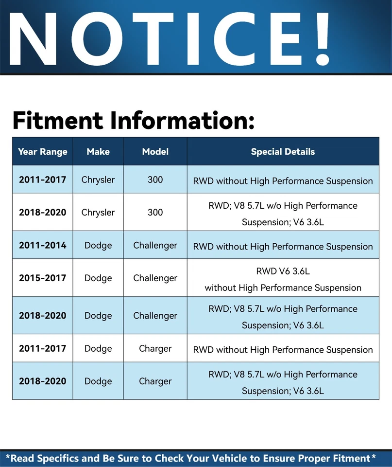 Brazos de control delanteros inferiores delanteros tracción trasera para Dodge Charger Chrysler 300 2011-2020 Foto 2 de 4