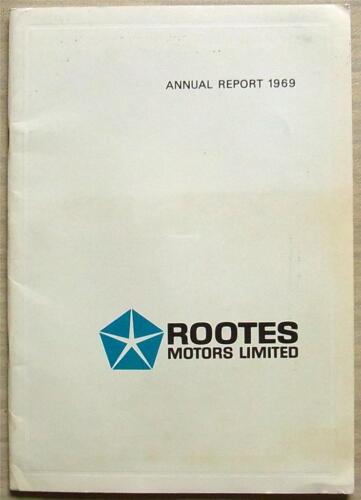 ROOTES MOTORS Car Company Annual Report 1969 Singer HILLMAN Humber SUNBEAM Dodge - Picture 1 of 4