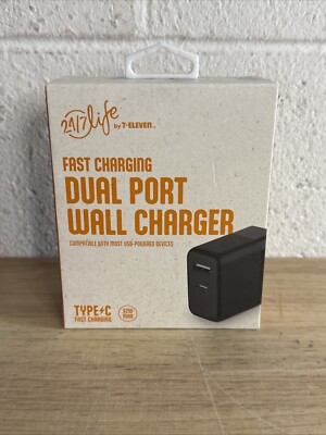 24/7 Life By 7-eleven Fast Charging Dual Port Wall Charger
