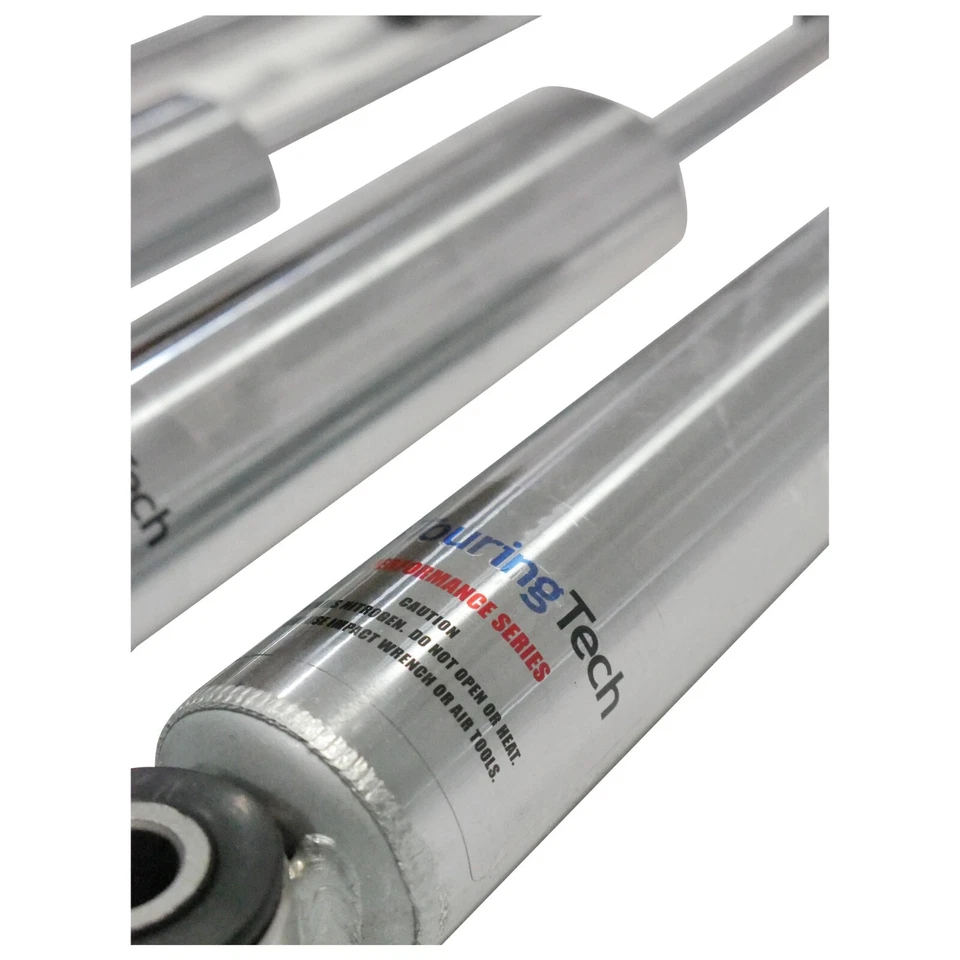 Juego de 4 amortiguadores de rendimiento cromados Touring Tech para Chevy C10 63-86 rebajado Foto 2 de 3