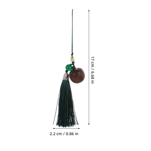 Green Sandalwood Ornaments Fringe Phone Decor Decoration - Zdjęcie 11 z 12