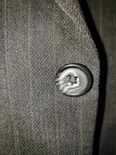 Blazer Mens Size 44XLG Gray Measures 46L Pinstripe VINTAGE Retro Interview