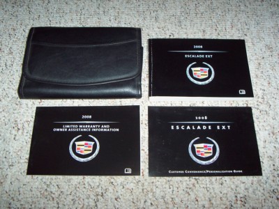 2008 Cadillac Escalade EXT Pickup Owner Owner's Manual User Guide Set 6.2L V8
