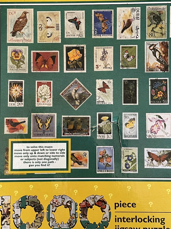 Rompecabezas vintage EN ASOMBRO flor mariposa sello laberinto 1000 piezas CEACO ❤️blt39j1 Foto 4 de 4