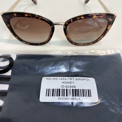 Polarized Quay Australia Honey Tortoise/Brwn Cat Eye 