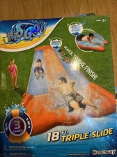 Bestway H2OGO! 18FT Triple Water Slip N and Slide Kid's Pool Toys Outdoor Summer