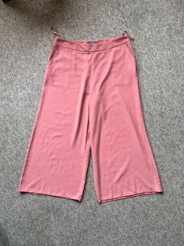 Pantalon jambe large recadrée Primark en blush foncé rose taille 16 W32 L23 R12 - Photo 1/12